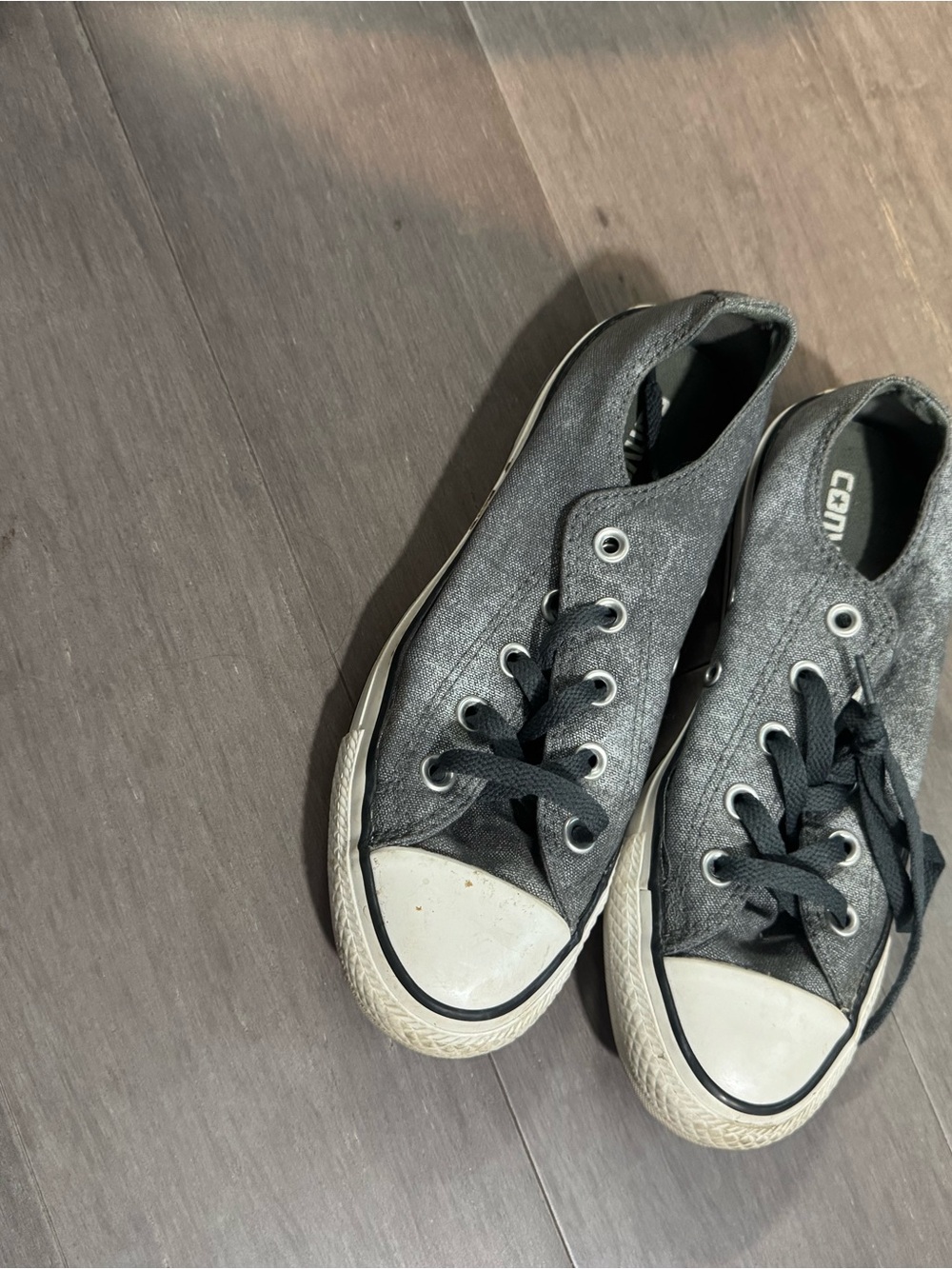 Converse Kids denim and White Low-Top Canvas Sneakers